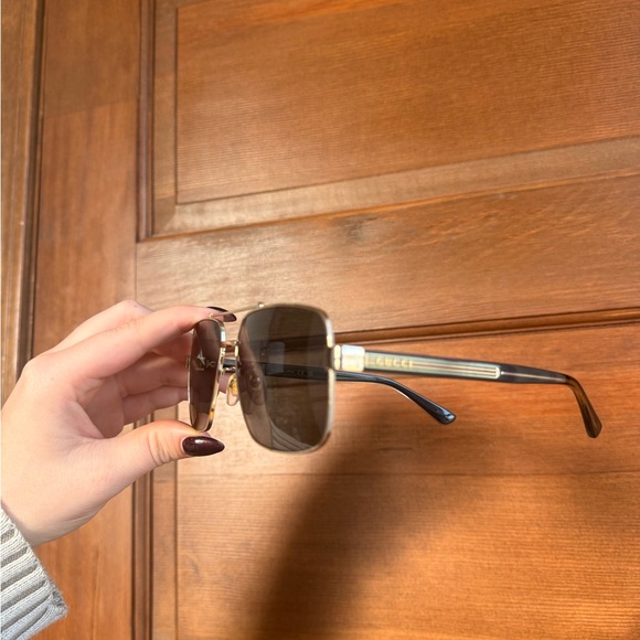 Gucci Brow Bar Aviator Sunglasses 60 mm - Picture 3 of 14